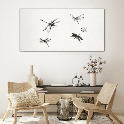 Glasbild Schmetterlinge im Flug