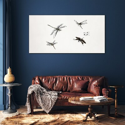 Glasbild Schmetterlinge im Flug