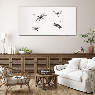 Glasbild Schmetterlinge im Flug
