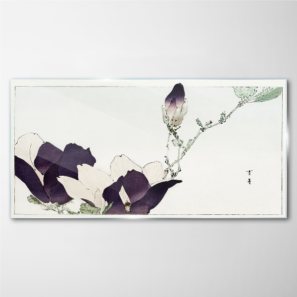Glasbild Florale Schönheit in zarten Farbtönen