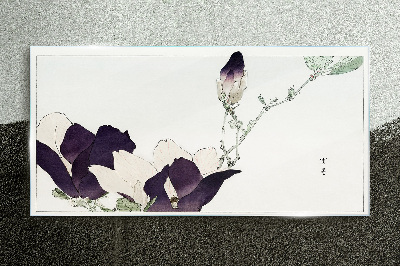 Glasbild Asiatische Blumen