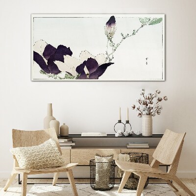 Glasbild Asiatische Blumen