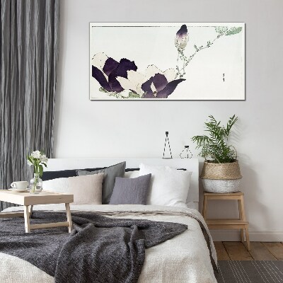 Glasbild Florale Schönheit in zarten Farbtönen