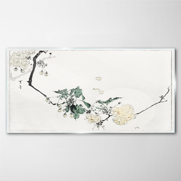 Foto auf glas Eine Blumenlandschaft in zarten Farbtönen