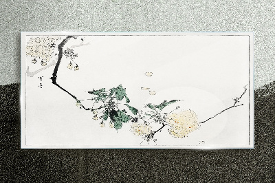 Foto auf glas Eine Blumenlandschaft in zarten Farbtönen