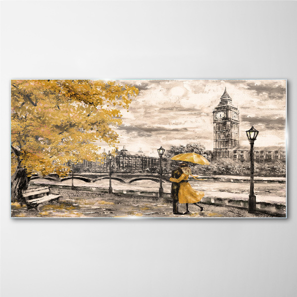 Glasbild Goldener Herbst in London