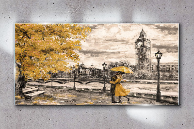 Glasbild Goldener Herbst in London