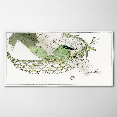 Glas bild Grüner Obstkorb