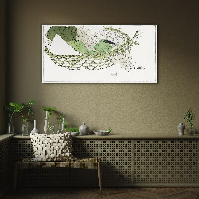 Glas bild Grüner Obstkorb