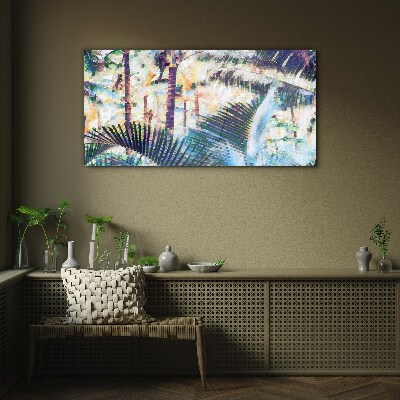 Bild auf glas Tropische Landschaft in Pastellfarben