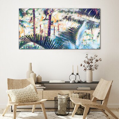 Bild auf glas Tropische Landschaft in Pastellfarben