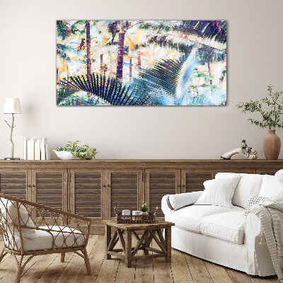 Bild auf glas Tropische Landschaft in Pastellfarben