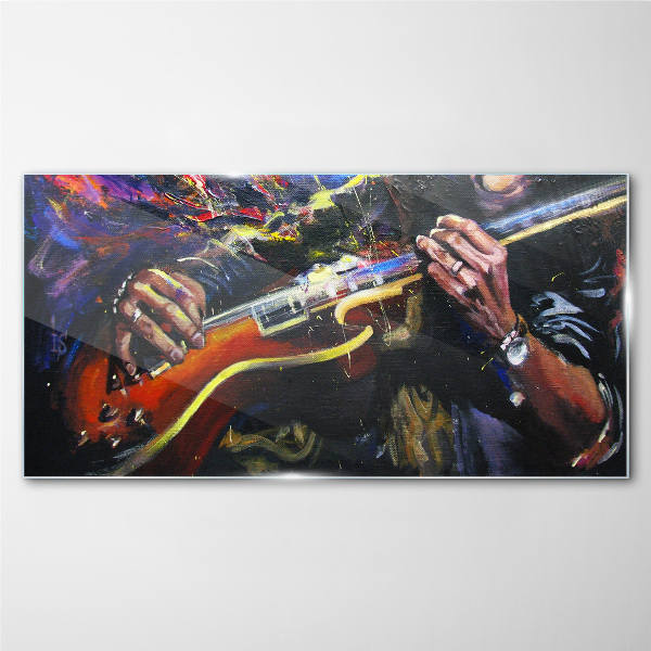 Glasbild Musikalische Leidenschaft in Farben
