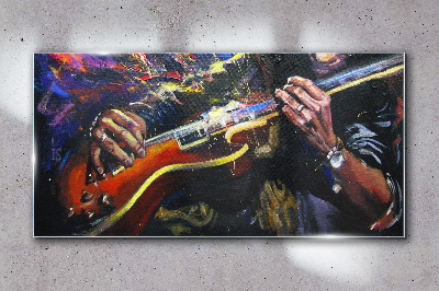 Glasbild Musikalische Leidenschaft in Farben