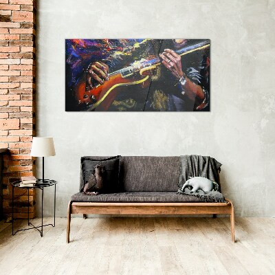 Glasbild Musikalische Leidenschaft in Farben