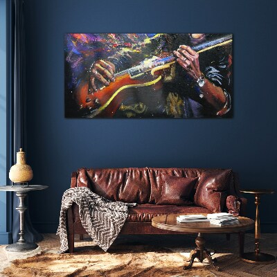 Glasbild Musikalische Leidenschaft in Farben