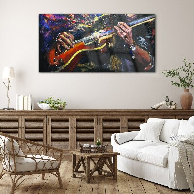 Glasbild Musikalische Leidenschaft in Farben