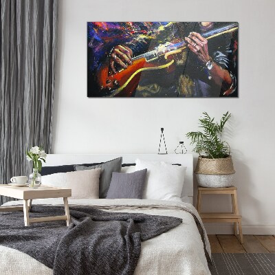Glasbild Musikalische Leidenschaft in Farben