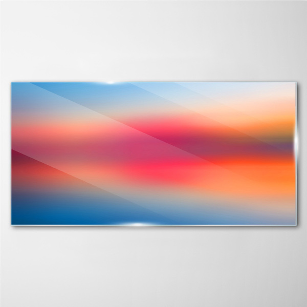Glasbild Sonnenuntergang in Pastelltönen