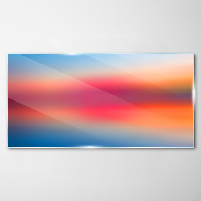Glasbild Sonnenuntergang in Pastelltönen