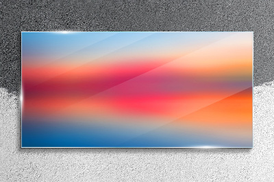 Glasbild Sonnenuntergang in Pastelltönen