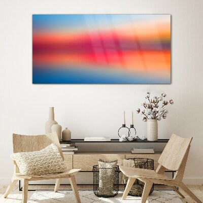 Glasbild Sonnenuntergang in Pastelltönen