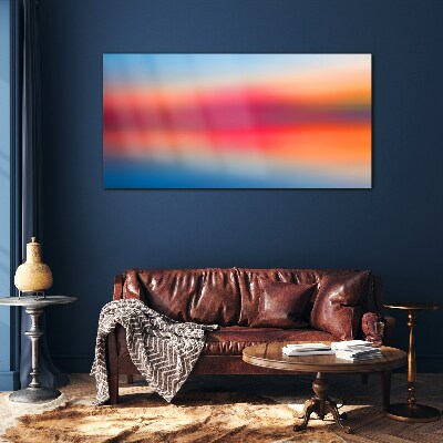 Glasbild Sonnenuntergang in Pastelltönen