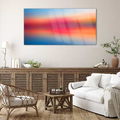 Glasbild Sonnenuntergang in Pastelltönen