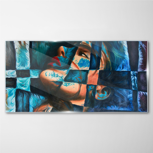 Glasbild Fragmente von Emotionen in Farbe