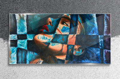 Glasbild Fragmente von Emotionen in Farbe