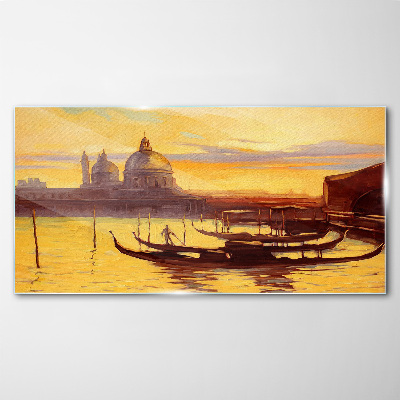 Glasbild Das goldene Wasser von Venedig
