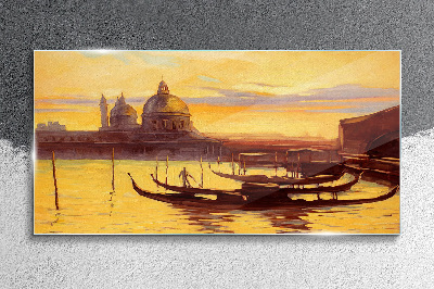 Glasbild Das goldene Wasser von Venedig
