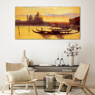 Glasbild Das goldene Wasser von Venedig