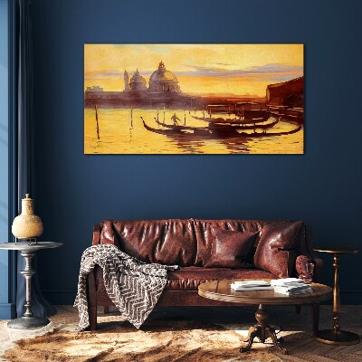 Glasbild Das goldene Wasser von Venedig