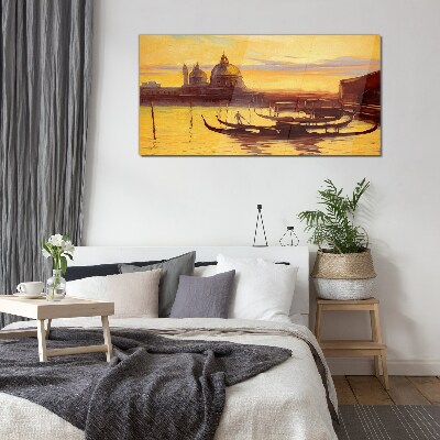 Glasbild Das goldene Wasser von Venedig