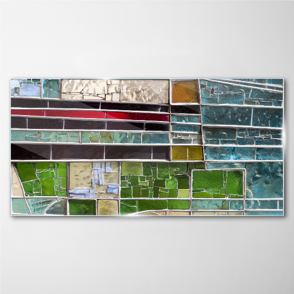 Glasbild Abstrakte Landschaft in Glas