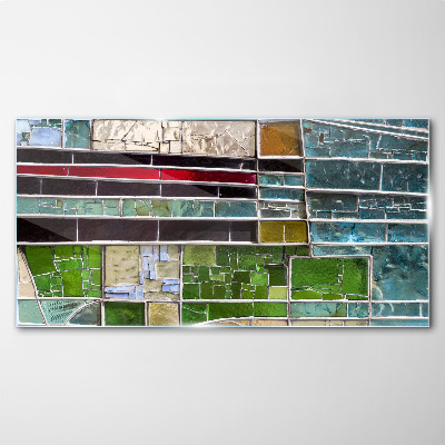 Glasbild Abstrakte Landschaft in Glas