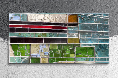 Glasbild Abstrakte Landschaft in Glas