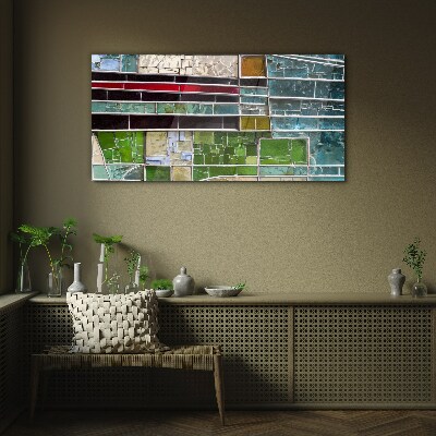 Glasbild Abstrakte Landschaft in Glas