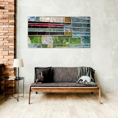 Glasbild Abstrakte Landschaft in Glas
