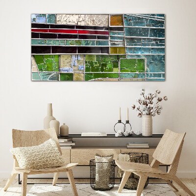 Glasbild Abstrakte Landschaft in Glas