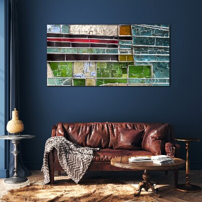 Glasbild Abstrakte Landschaft in Glas