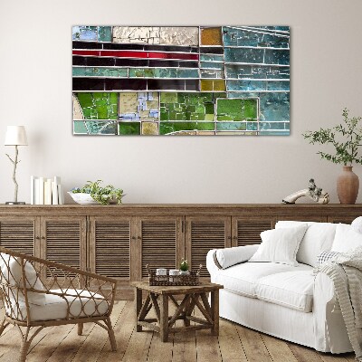 Glasbild Abstrakte Landschaft in Glas