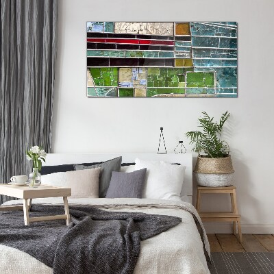 Glasbild Abstrakte Landschaft in Glas
