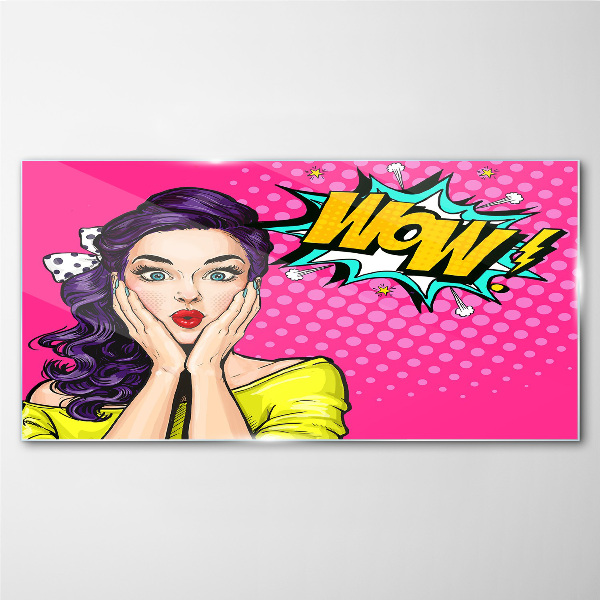 Glasbild Pop-Art-Überraschung