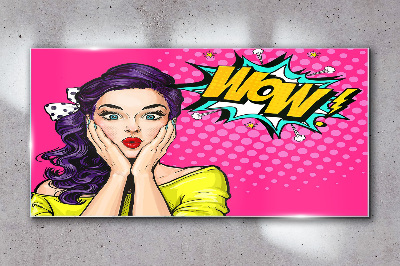 Glasbild Pop-Art-Überraschung