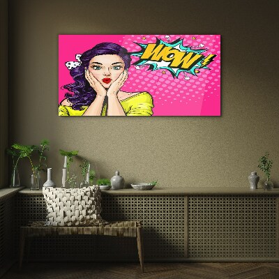 Glasbild Pop-Art-Überraschung