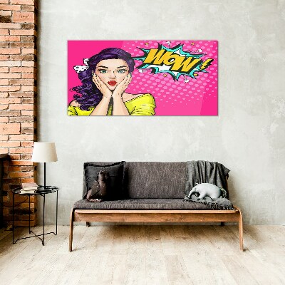 Glasbild Pop-Art-Überraschung