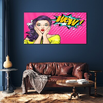 Glasbild Pop-Art-Überraschung