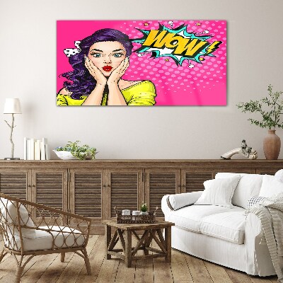 Glasbild Pop-Art-Überraschung